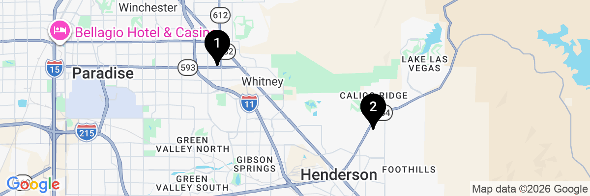 Map showing facility locations