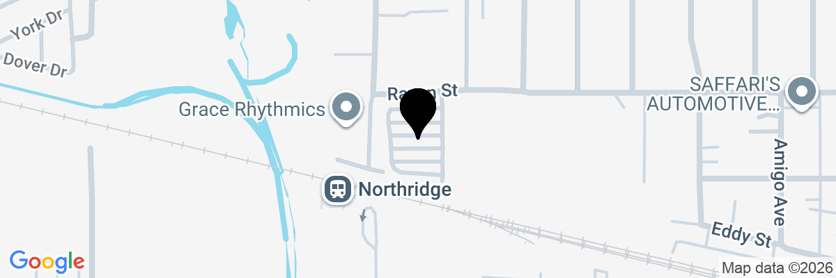 Map showing facility locations