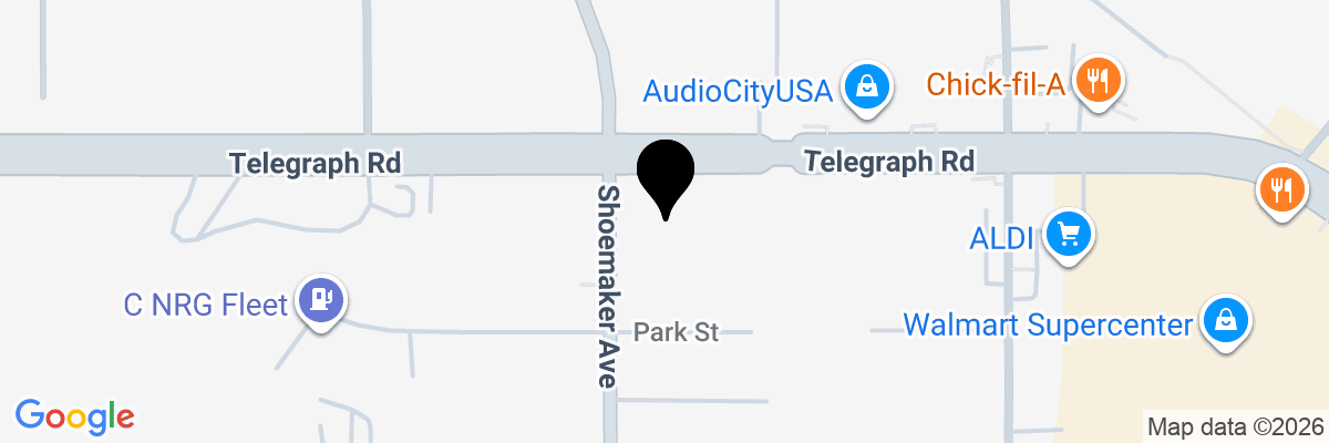 Map showing facility locations