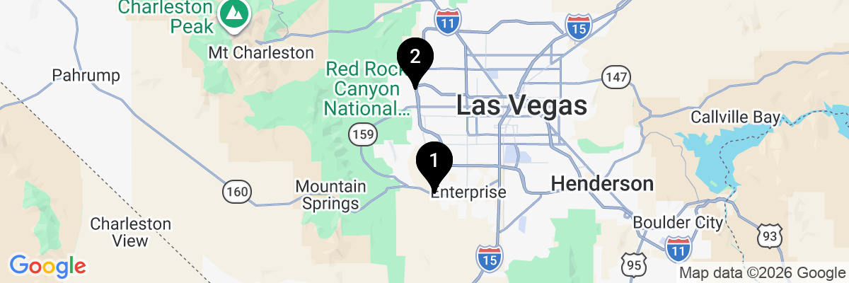Map showing facility locations
