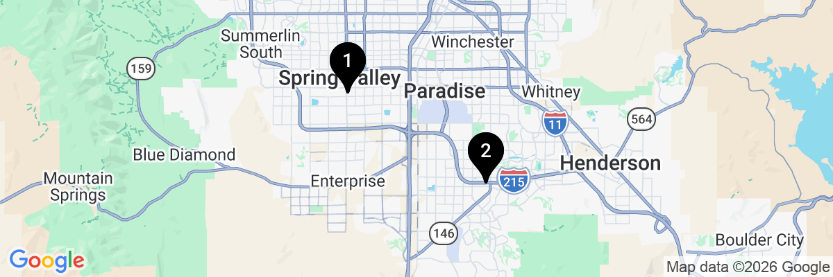 Map showing facility locations