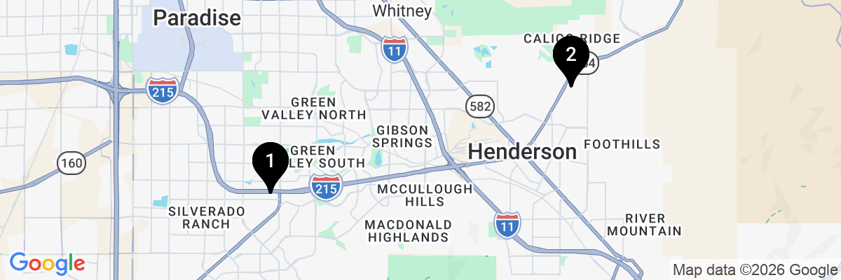 Map showing facility locations