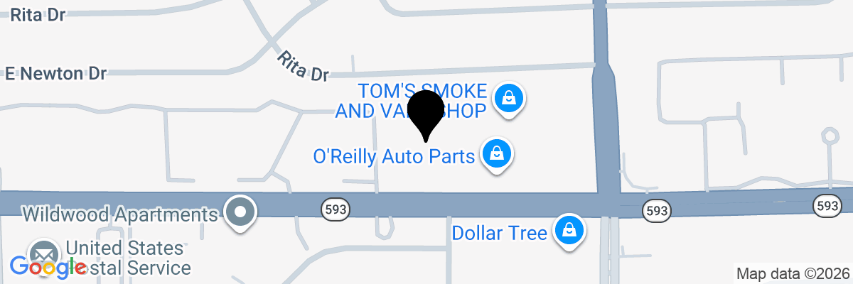Map showing facility locations